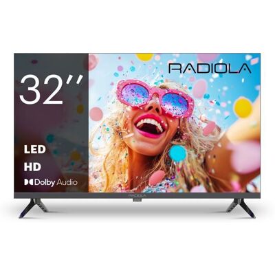 RADIOLA - RA32A3G - TV D-LED HD 32 (81 cm) - Non smart - 1366×768p - 3xHDMI - 2xUSB - Dolby Audio - 3000:1 Noir - Publicité RADIOLA - RA32A3G - TV D-LED HD 32 (81 cm) - Non smart - 1366×768p - 3xHDMI - 2xUSB - Dolby Audio - 3000:1 Noir - Publicité