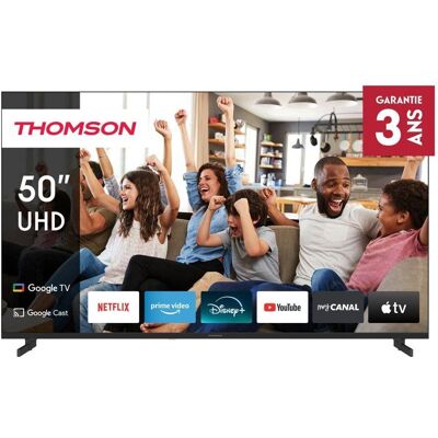 Thomson 50UG4S14 - TV LED 50 (126 cm) - 4K UHD 3840x2160 - Google TV - 2xHDMI 2.1 + 2xHDMI 2.0 - WiFi Noir - Publicité Thomson 50UG4S14 - TV LED 50 (126 cm) - 4K UHD 3840x2160 - Google TV - 2xHDMI 2.1 + 2xHDMI 2.0 - WiFi Noir - Publicité