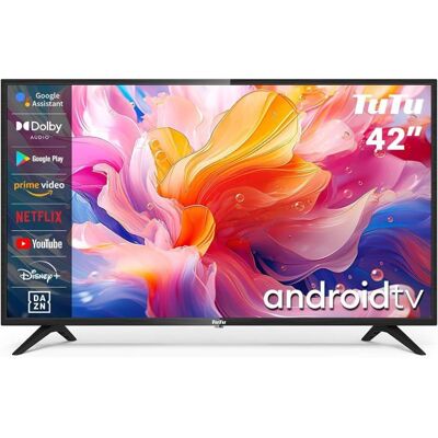Téléviseur TuTu 42 Pouces Smart TV Full HD Android 11 WiFi Bluetooth Noir - Publicité Téléviseur TuTu 42 Pouces Smart TV Full HD Android 11 WiFi Bluetooth Noir - Publicité