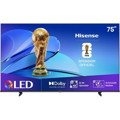 Hisense 75E7Q - TV QLED 75 (189 cm) - 4K UHD 3840x2160 - TV connecté - 3xHDMI 2.1 - WiFi Noir - Publicité Hisense 75E7Q - TV QLED 75 (189 cm) - 4K UHD 3840x2160 - TV connecté - 3xHDMI 2.1 - WiFi Noir - Publicité