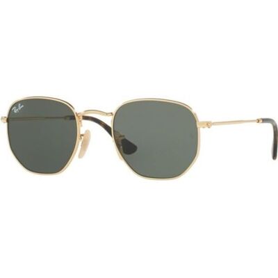 Lunettes de soleil - Ray-Ban - RB3548N 001 - Doré - Métal - Hexagonal - Publicité Lunettes de soleil - Ray-Ban - RB3548N 001 - Doré - Métal - Hexagonal - Publicité