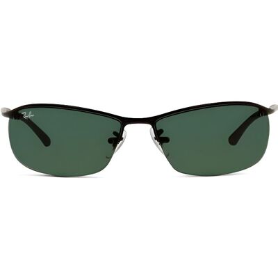RAY BAN Lunettes de Soleil Top Bar RB3183 Noir Mixte - Publicité RAY BAN Lunettes de Soleil Top Bar RB3183 Noir Mixte - Publicité