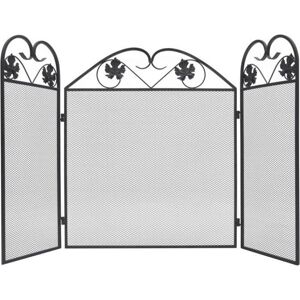 OVONNI écran de cheminée 3 panneaux Fer Noir Pare-feu cheminées et poêles à bois sécurité denfants animaux - Publicité OVONNI écran de cheminée 3 panneaux Fer Noir Pare-feu cheminées et poêles à bois sécurité denfants animaux - Publicité