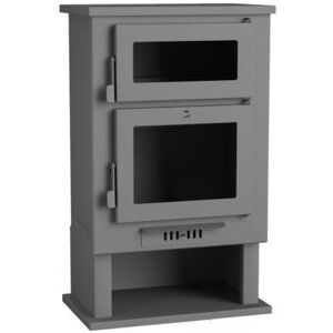 FM Poêle à bois en acier CH-3 10kW avec four Gris - Publicité FM Poêle à bois en acier CH-3 10kW avec four Gris - Publicité