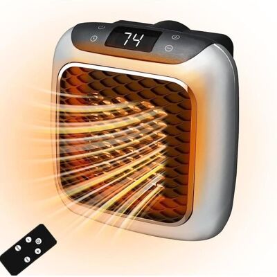 KATOOM Mini Radiateur Soufflant mural intelligent 800W chauffage électrique portable avec thermostat réglable et minuterie affichage LED Blanc - Publicité KATOOM Mini Radiateur Soufflant mural intelligent 800W chauffage électrique portable avec thermostat réglable et minuterie affichage LED Blanc - Publicité