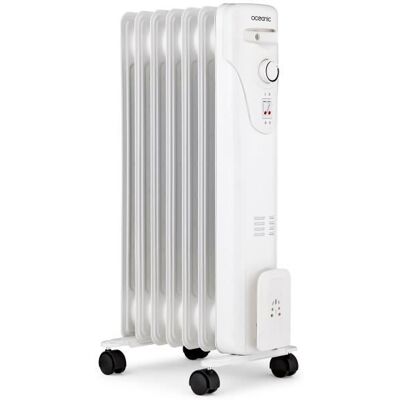 Radiateur électrique bain dhuile 1500W OCEANIC - 3 puissances - 7 éléments - Blanc - Mobile Blanc - Publicité Radiateur électrique bain dhuile 1500W OCEANIC - 3 puissances - 7 éléments - Blanc - Mobile Blanc - Publicité