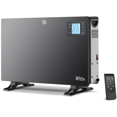 WARM TECH Radiateur électrique 2000W avec soufflerie télécommande et écran LCD Noir - Publicité WARM TECH Radiateur électrique 2000W avec soufflerie télécommande et écran LCD Noir - Publicité