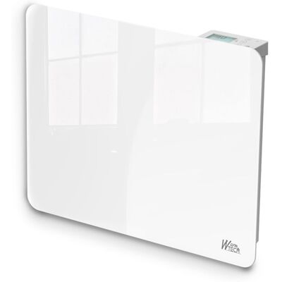 Radiateur à inertie céramique - WARM TECH - 1000 W - Façade en verre - Programmable - IP24 Blanc - Publicité Radiateur à inertie céramique - WARM TECH - 1000 W - Façade en verre - Programmable - IP24 Blanc - Publicité