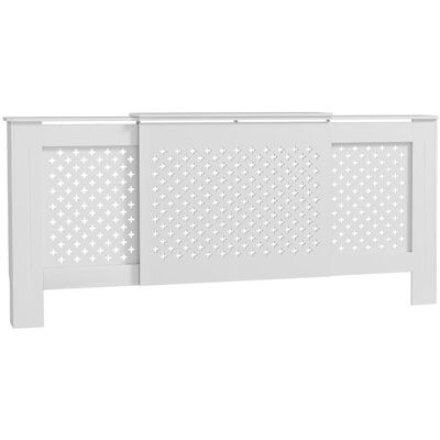 HOMCOM Cache-radiateur réglable Design Contemporain Longueur Extensible 136-200 x 215 x 917 cm Blanc Blanc - Publicité HOMCOM Cache-radiateur réglable Design Contemporain Longueur Extensible 136-200 x 215 x 917 cm Blanc Blanc - Publicité