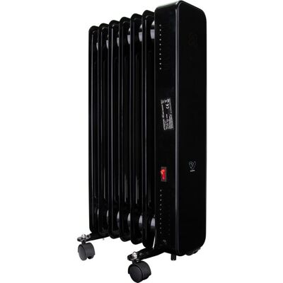 Radiateur mobile bain dhuile CosyOil 1500W - façade verre trempé - Voltman - Publicité Radiateur mobile bain dhuile CosyOil 1500W - façade verre trempé - Voltman - Publicité