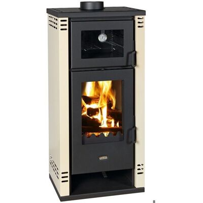 Poêle à bois avec four PRITY K2 GT F – 8 1 kW Ivoire Classe A+ Design Élégant - Publicité Poêle à bois avec four PRITY K2 GT F – 8 1 kW Ivoire Classe A+ Design Élégant - Publicité