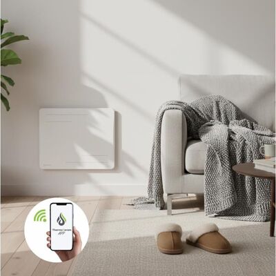 Radiateur électrique connecté - THERMOCERAM - Alice - Céramique - 1000W - Blanc Blanc - Publicité Radiateur électrique connecté - THERMOCERAM - Alice - Céramique - 1000W - Blanc Blanc - Publicité
