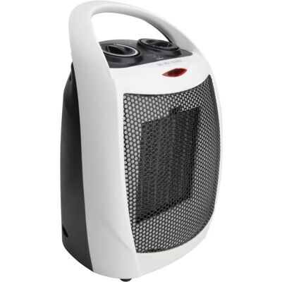 Radiateur soufflant portable PTC 1500W - blanc - Voltman Blanc - Publicité Radiateur soufflant portable PTC 1500W - blanc - Voltman Blanc - Publicité