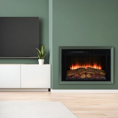 Cheminée électrique - DIMPLEX - Spark 26 pouces - Optiflame - 2000 W thermostat - Wi‑Fi & télécommande Noir - Publicité Cheminée électrique - DIMPLEX - Spark 26 pouces - Optiflame - 2000 W thermostat - Wi‑Fi & télécommande Noir - Publicité