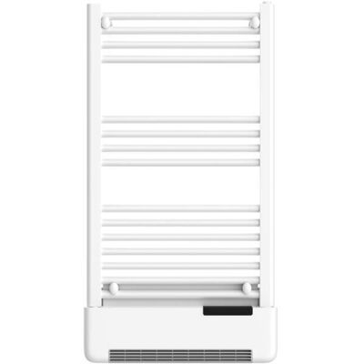 Radiateur sèche serviettes électrique - WARM TECH - 1500W - 230V - Fluide + soufflerie - 3 programmes - Blanc Blanc - Publicité Radiateur sèche serviettes électrique - WARM TECH - 1500W - 230V - Fluide + soufflerie - 3 programmes - Blanc Blanc - Publicité