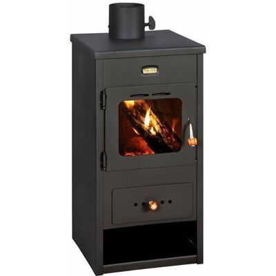 Poêle à bois Cheminée Chauffage au bois Prity Optima - 9.5 kw Noir - Publicité Poêle à bois Cheminée Chauffage au bois Prity Optima - 9.5 kw Noir - Publicité