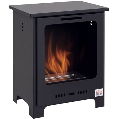 Cheminée bioéthanol - HOMCOM - sur pieds brûleur 09 L durée 3h style néo-rétro poêle - acier - 40x30x50cm - noir Noir - Publicité Cheminée bioéthanol - HOMCOM - sur pieds brûleur 09 L durée 3h style néo-rétro poêle - acier - 40x30x50cm - noir Noir - Publicité