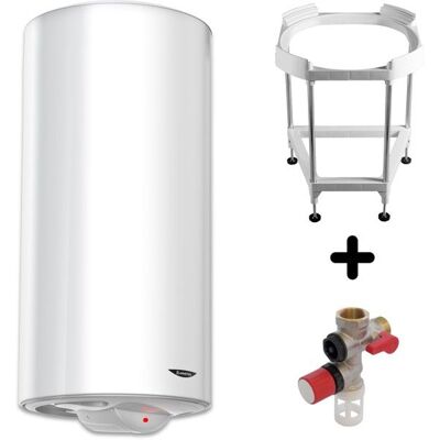 Pack Chauffe-eau Vertical Mural Stéatite 200L Ariston SAGEO + Trepied 4090027 + Groupe Sécurité Inox Blanc - Publicité Pack Chauffe-eau Vertical Mural Stéatite 200L Ariston SAGEO + Trepied 4090027 + Groupe Sécurité Inox Blanc - Publicité