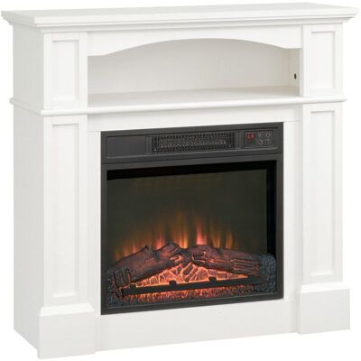 Cheminée électrique - HOMCOM - effet flammes LED luminosité réglable avec télécommande - acier - 80 5x32 3x80 5cm - blanc Blanc - Publicité Cheminée électrique - HOMCOM - effet flammes LED luminosité réglable avec télécommande - acier - 80 5x32 3x80 5cm - blanc Blanc - Publicité
