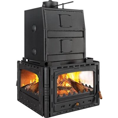 Insert cheminée hydraulique PRITY 3C W35 – 40 kW Porte en fonte 60 L deau - Publicité Insert cheminée hydraulique PRITY 3C W35 – 40 kW Porte en fonte 60 L deau - Publicité