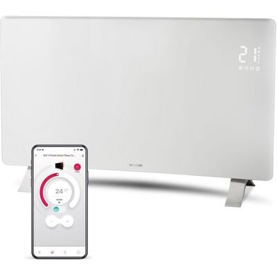 Radiateur Wi-Fi Blanc 2400W Sencor - Thermostat Réglable - Publicité Radiateur Wi-Fi Blanc 2400W Sencor - Thermostat Réglable - Publicité