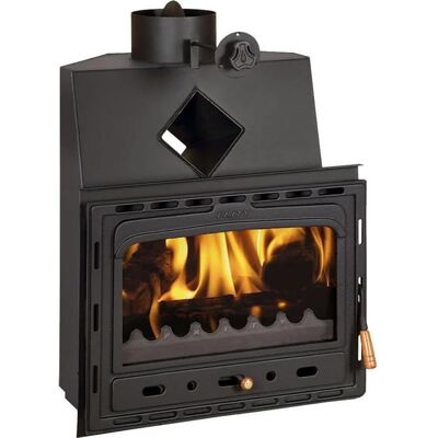 Insert de cheminée PRITY AC 14 kW classe A+ Ø200 mm porte en fonte - Publicité Insert de cheminée PRITY AC 14 kW classe A+ Ø200 mm porte en fonte - Publicité
