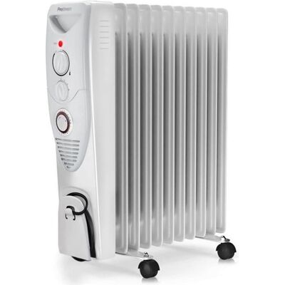 Pro Breeze Radiateur à bain dhuile 2500 W 11 colonnes - Chauffage électrique portable Minuterie 3 réglages de chaleur Thermostat Blanc - Publicité Pro Breeze Radiateur à bain dhuile 2500 W 11 colonnes - Chauffage électrique portable Minuterie 3 réglages de chaleur Thermostat Blanc - Publicité
