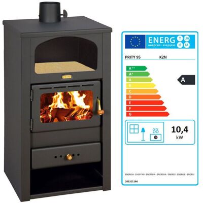 Poêle à bois Prity K2 avec niche – 10 4 kW Noir Graphite Classe A Design fonctionnel Noir - Publicité Poêle à bois Prity K2 avec niche – 10 4 kW Noir Graphite Classe A Design fonctionnel Noir - Publicité
