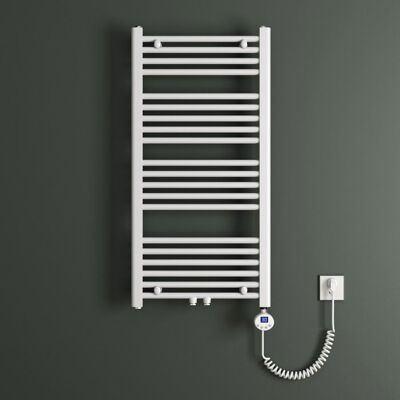 Mai & Mai Radiateur de Salle de Bain Electrique 100x50cm Blanc avec Résistance Chauffante Radiateur Central 600W Blanc - Publicité Mai & Mai Radiateur de Salle de Bain Electrique 100x50cm Blanc avec Résistance Chauffante Radiateur Central 600W Blanc - Publicité