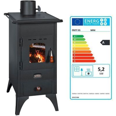 Poêle à bois Prity Mini SP – 52 kW Noir Graphite Classe A Design Compact Noir - Publicité Poêle à bois Prity Mini SP – 52 kW Noir Graphite Classe A Design Compact Noir - Publicité