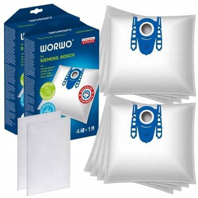 WORWO 8x sacs daspirateur Bosch GL-20 Siemens HANSEATIC UFESA KRUPS de remplacement + filtre dentrée Blanc - Publicité WORWO 8x sacs daspirateur Bosch GL-20 Siemens HANSEATIC UFESA KRUPS de remplacement + filtre dentrée Blanc - Publicité