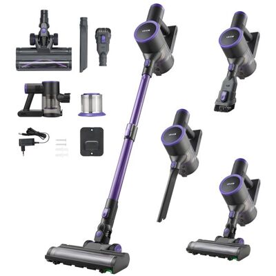 Aspirateur balai sans fil - VEVOR - W01 - Aspiration 25 kPa - Autonomie 35 min - Brosse anti‑emmêlement Violet - Publicité Aspirateur balai sans fil - VEVOR - W01 - Aspiration 25 kPa - Autonomie 35 min - Brosse anti‑emmêlement Violet - Publicité