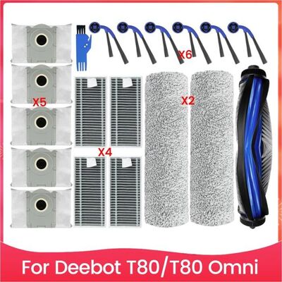 SODIAL Kit DAccessoires pour Ecovacs Deebot T80/T80 Omni Aspirateur Brosse Latérale Principale Filtres HEPA Sacs à Poussière Pièce de - Publicité SODIAL Kit DAccessoires pour Ecovacs Deebot T80/T80 Omni Aspirateur Brosse Latérale Principale Filtres HEPA Sacs à Poussière Pièce de - Publicité