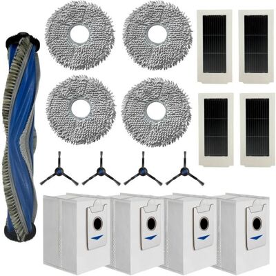 Pack accessoires pour Ecovacs Deebot X5 Omni/X5 Pro Omni - Filtre/Sac/Lingette/Brosse latérale/Rouleau extracteur Phonillico® Noir - Publicité Pack accessoires pour Ecovacs Deebot X5 Omni/X5 Pro Omni - Filtre/Sac/Lingette/Brosse latérale/Rouleau extracteur Phonillico® Noir - Publicité