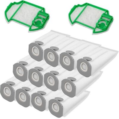 Pack accessoires pour aspirateur laveur Vorwerk Kobold VK7 - Lot 10 Sacs aspirateur Lot 2 Filtres moteur Phonillico® - Publicité Pack accessoires pour aspirateur laveur Vorwerk Kobold VK7 - Lot 10 Sacs aspirateur Lot 2 Filtres moteur Phonillico® - Publicité