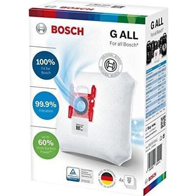 Bosch Pack de 4 sacs d'aspirateur G originaux - Publicité Bosch Pack de 4 sacs d'aspirateur G originaux - Publicité