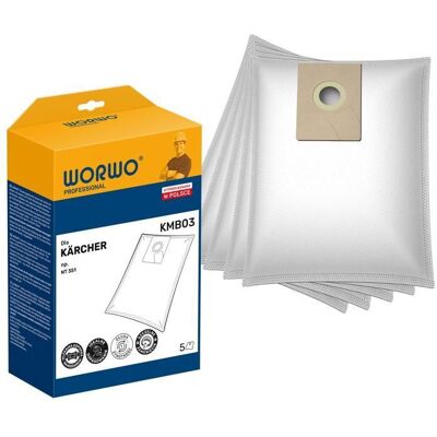 WORWO Sac d’aspirateur réutilisable pour Kärcher NT 351 25/1 NT361 ECO FLEX S 35 (5 pièces synthétique) - remplacement - Publicité WORWO Sac d’aspirateur réutilisable pour Kärcher NT 351 25/1 NT361 ECO FLEX S 35 (5 pièces synthétique) - remplacement - Publicité