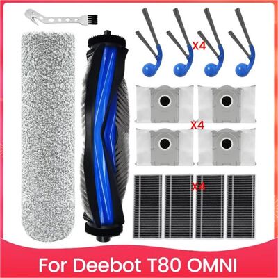 SODIAL Ensemble DAccessoires pour Ecovacs Deebot T80 OMNI Aspirateur : Brosses Principales Latérales Sacs à Poussière Filtres. Publicité SODIAL Ensemble DAccessoires pour Ecovacs Deebot T80 OMNI Aspirateur : Brosses Principales Latérales Sacs à Poussière Filtres. Publicité
