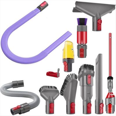 SODIAL Kit DAccessoires Compatible avec pour Dyson V7 V8 V10 V11 V15 - Tuyau Flexible Extensible et Brosses Multi-Usages. Publicité SODIAL Kit DAccessoires Compatible avec pour Dyson V7 V8 V10 V11 V15 - Tuyau Flexible Extensible et Brosses Multi-Usages. Publicité