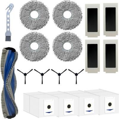 Pack accessoires pour Ecovacs Deebot T30 Omni/T30 Pro Omni - Filtre/Sac/Lingette/Brosse latérale/Rouleau extracteur Phonillico® Noir - Publicité Pack accessoires pour Ecovacs Deebot T30 Omni/T30 Pro Omni - Filtre/Sac/Lingette/Brosse latérale/Rouleau extracteur Phonillico® Noir - Publicité
