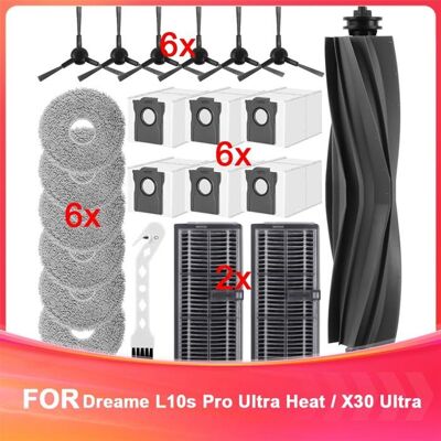 SODIAL pour Aspirateur Robot pour Dreame L10s Pro Ultra Heat / X30 Ultra Brosse Principale Sacs à Poussière Lingettes Filtres - Publicité SODIAL pour Aspirateur Robot pour Dreame L10s Pro Ultra Heat / X30 Ultra Brosse Principale Sacs à Poussière Lingettes Filtres - Publicité