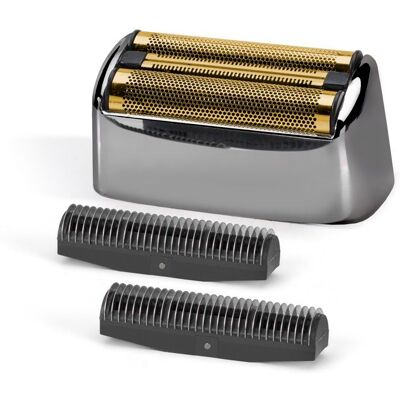 Tête de remplacement rasoir - BABYLISS - ACFS991DBLD - Double grille titane - Magnétique - Waterproof Gris - Publicité Tête de remplacement rasoir - BABYLISS - ACFS991DBLD - Double grille titane - Magnétique - Waterproof Gris - Publicité