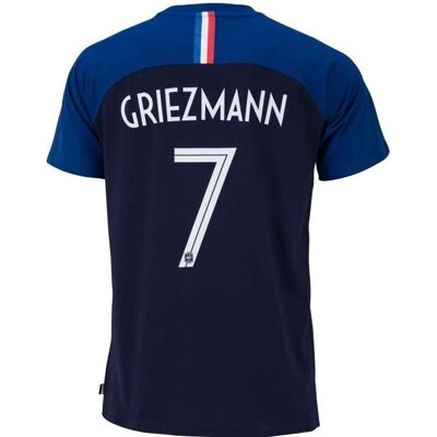 T-shirt - FFF - Antoine GRIEZMANN - Collection officielle - Taille Homme - Manches courtes Bleu - Publicité T-shirt - FFF - Antoine GRIEZMANN - Collection officielle - Taille Homme - Manches courtes Bleu - Publicité