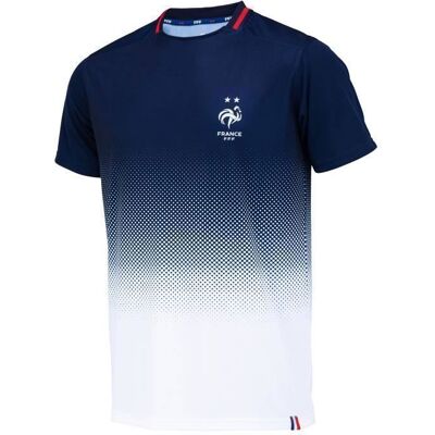 Maillot FFF - EQUIPE DE FRANCE - Homme - Polyester - Manches courtes - Marine Bleu - Publicité Maillot FFF - EQUIPE DE FRANCE - Homme - Polyester - Manches courtes - Marine Bleu - Publicité