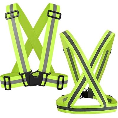 NOBRAND Gilet de Sécurité Réfléchissant Visible à 360 Réglable pour Hommes et Femmes Course Jogging Vélo Moto Jaune - Publicité NOBRAND Gilet de Sécurité Réfléchissant Visible à 360 Réglable pour Hommes et Femmes Course Jogging Vélo Moto Jaune - Publicité