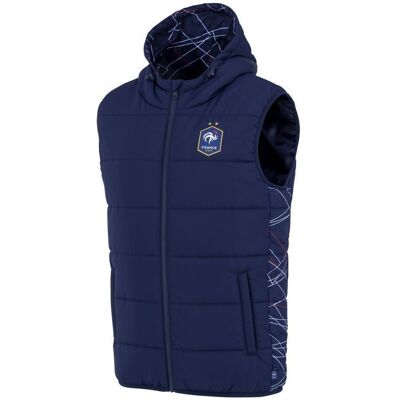 Doudoune sans manche - FFF - Collection officielle - Polyester - Bleu - Homme Bleu - Publicité Doudoune sans manche - FFF - Collection officielle - Polyester - Bleu - Homme Bleu - Publicité