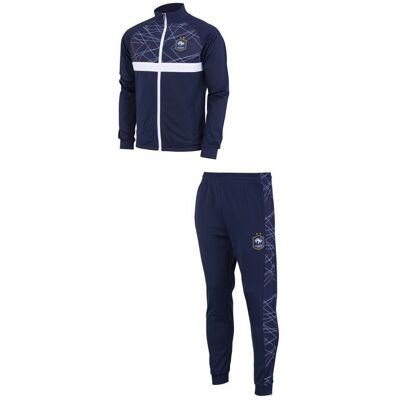 Survêtement - FFF - Collection officielle - Polyester - Homme - Manches longues Bleu - Publicité Survêtement - FFF - Collection officielle - Polyester - Homme - Manches longues Bleu - Publicité