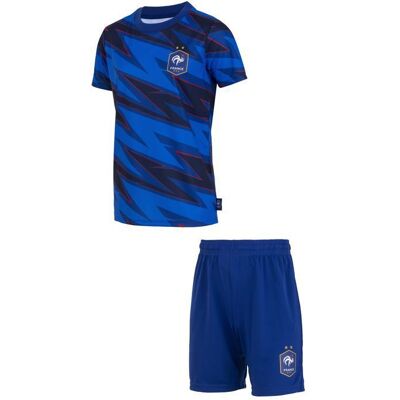 Ensemble Maillot Short - FFF - Collection Officielle - Polyester - Bleu - Enfant Bleu - Publicité Ensemble Maillot Short - FFF - Collection Officielle - Polyester - Bleu - Enfant Bleu - Publicité