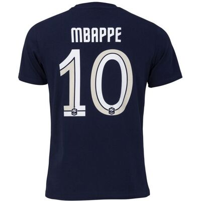 T-shirt - FFF - Kylian Mbappé - Collection officielle - Coton - Bleu Marine Bleu - Publicité T-shirt - FFF - Kylian Mbappé - Collection officielle - Coton - Bleu Marine Bleu - Publicité