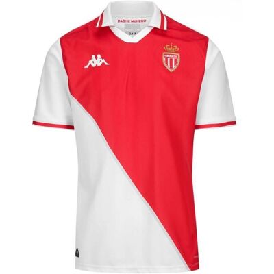 Kappa Maillot Domicile enfant AS Monaco 2024/25 - white/red Rouge - Publicité Kappa Maillot Domicile enfant AS Monaco 2024/25 - white/red Rouge - Publicité